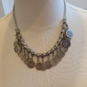 Silver Coin Pendant Necklace